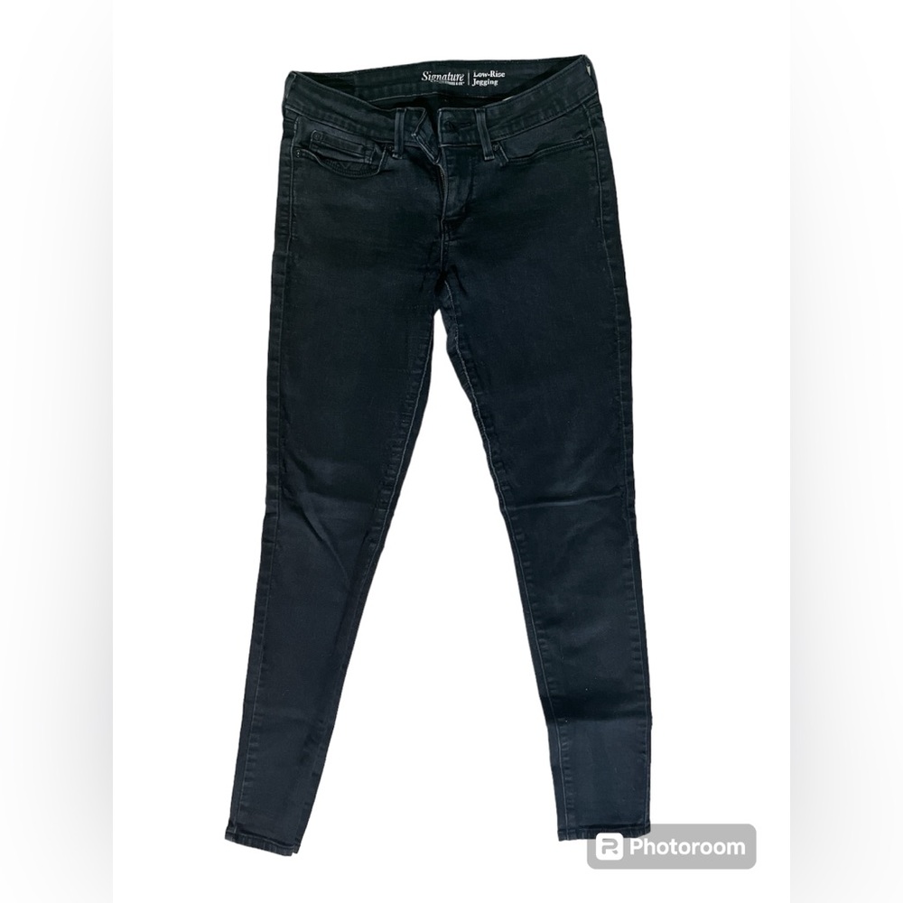 Signature by LEVI STAURSS black faded jeggings